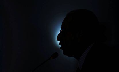 Eduardo Cunha, presidente afastado da Câmara, nesta terça-feira em Brasília.