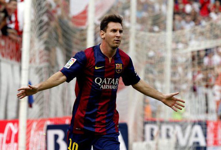 Messi, em uma partida da Liga com o Barça.
