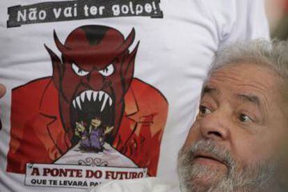 O ex-presidente Lula em evento de movimentos sociais.