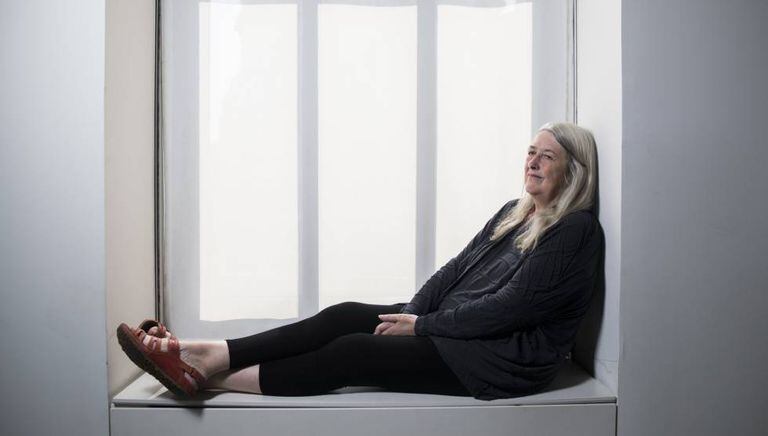 A acadêmica inglesa Mary Beard fotografada em Madri
