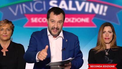 Matteo Salvini, em uma imagem do vídeo que promove seu concurso.
