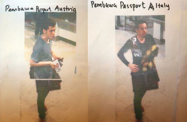 Os dois iranianos que viajavam com passaportes falsos.