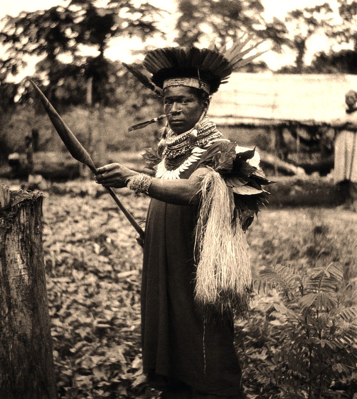 Médico tradicional cofán (rio Sucumbios, Equador, 1942). 