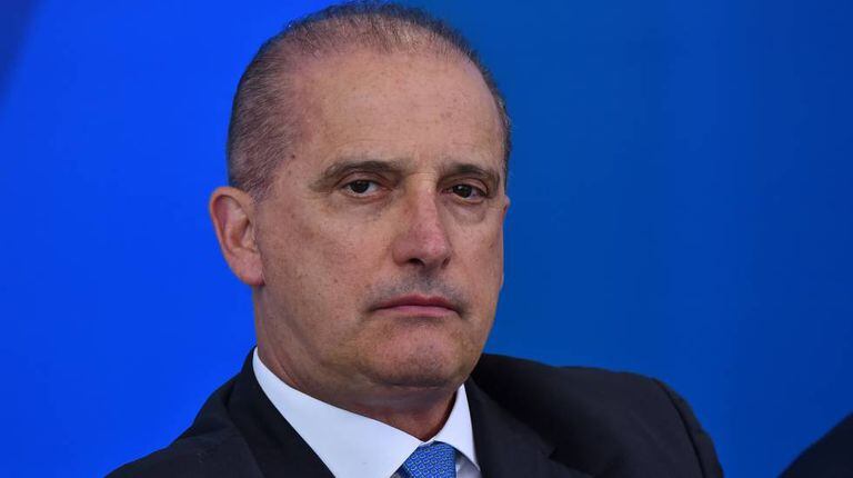 O deputado Onyx Lorenzoni em reunião no Planalto.