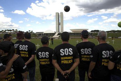 Protesto contra a Reforma da Previdência, em Brasília.