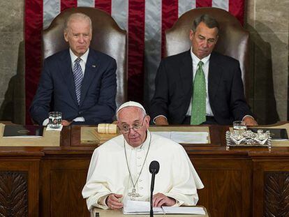 O Papa Francisco no Congresso dos Estados Unidos.