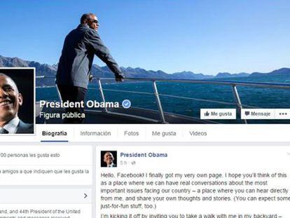 Presidente Barack Obama abre uma página pessoal no Facebook