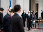 El presidente de Chile, Sebastián Piñera, en el Palacio de la Moneda, el jueves pasado, tras efectuar varios cambios en su Gabinete.