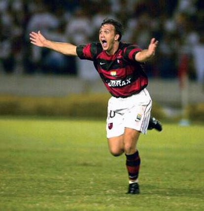 Pet comemorando um gol pelo Flamengo.