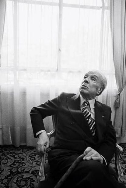 Jorge Luis Borges em foto de 1979, em Paris.