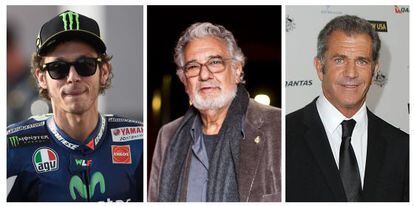 Valentino Rossi, Plácido Domingo e Mel Gibson.