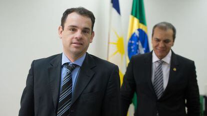 O procurador Frederico Paiva, da operação Zelotes, e o senador Ataídes Oliveira.