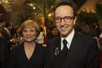 Rosa María Malet, diretora da Fundação Miró desde 1980, e Joan Punyet Miró, neto do artista.